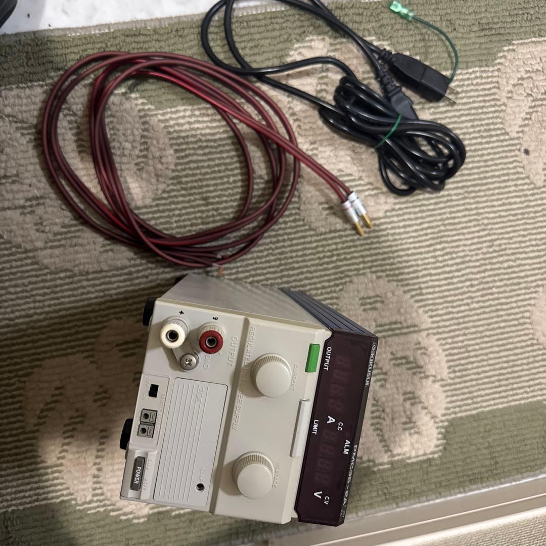 安定化電源【0〜350V, 0〜200mA】付属品追加　約3m2本線ケーブル有り