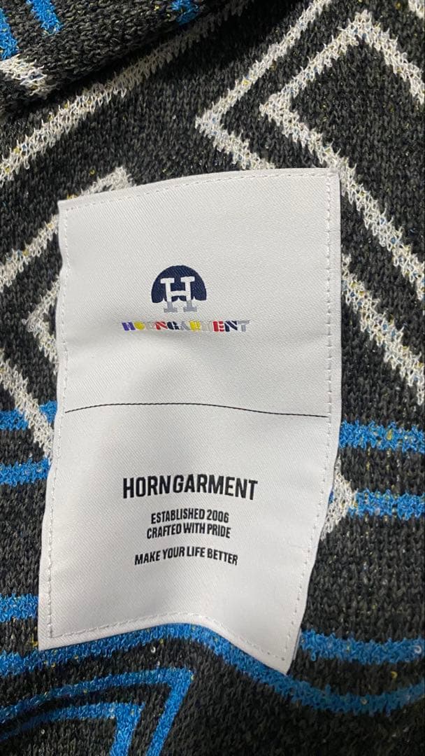 HORN GARMENT 幾何学模様セーター 40 Lサイズ