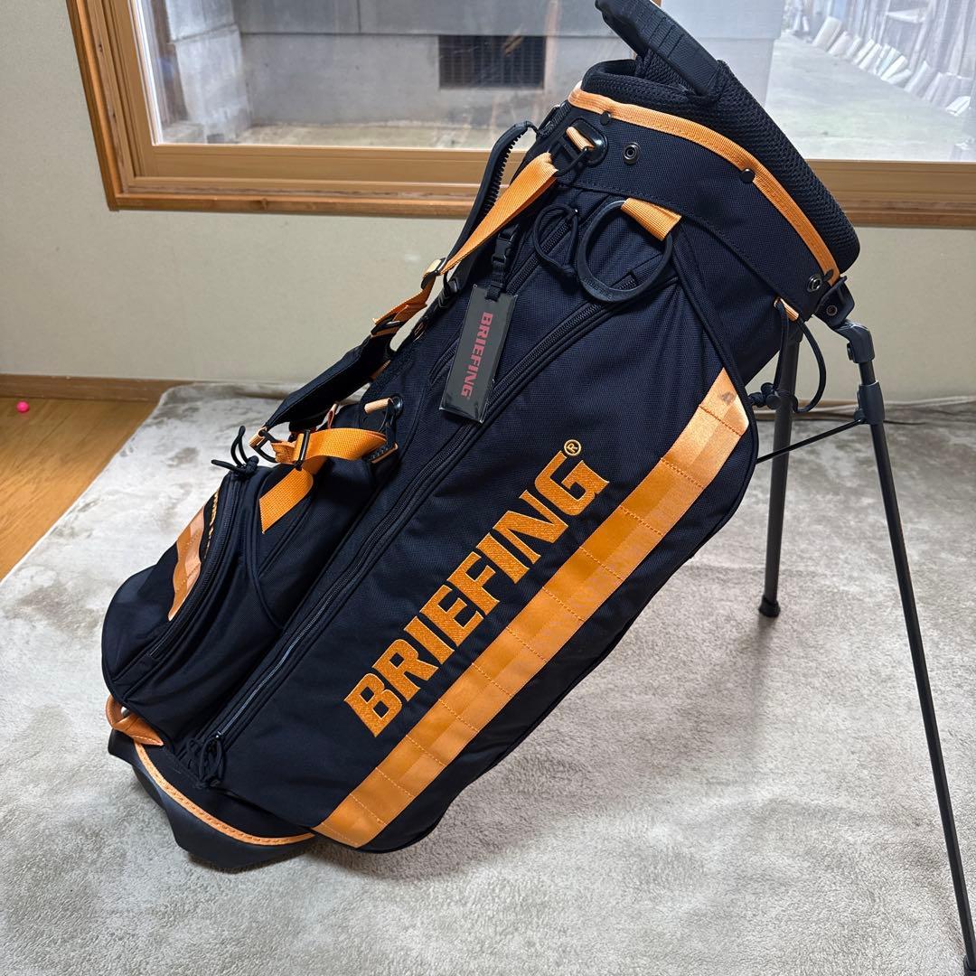 BRIEFING スタンド式キャディバッグ ブラック/オレンジ