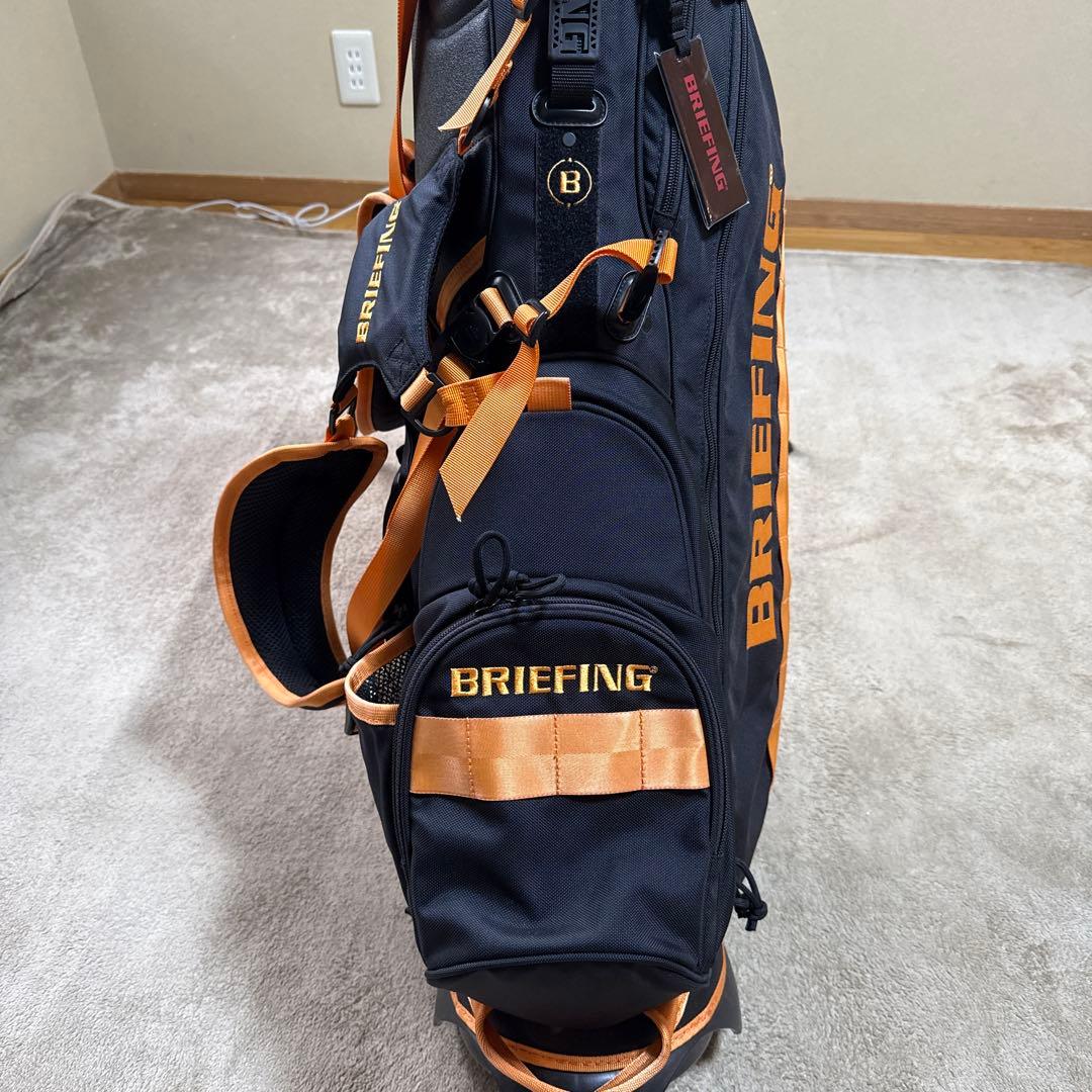 BRIEFING スタンド式キャディバッグ ブラック/オレンジ