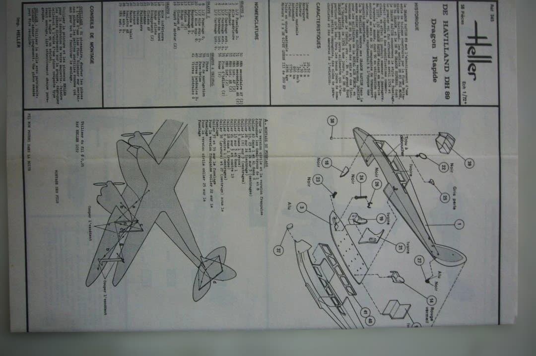 Heller 1/72 D.H 89 DRAGON RAPIDE　計3個出品