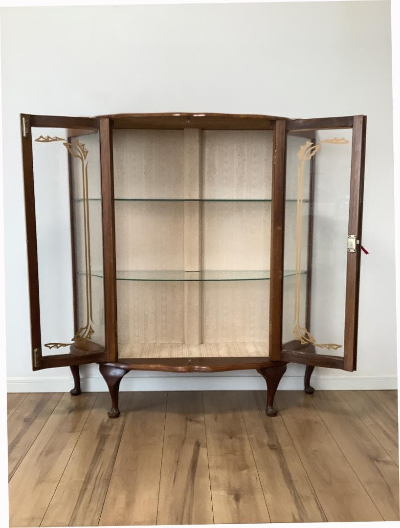 【最終値下】英国アンティーク ディスプレイキャビネット