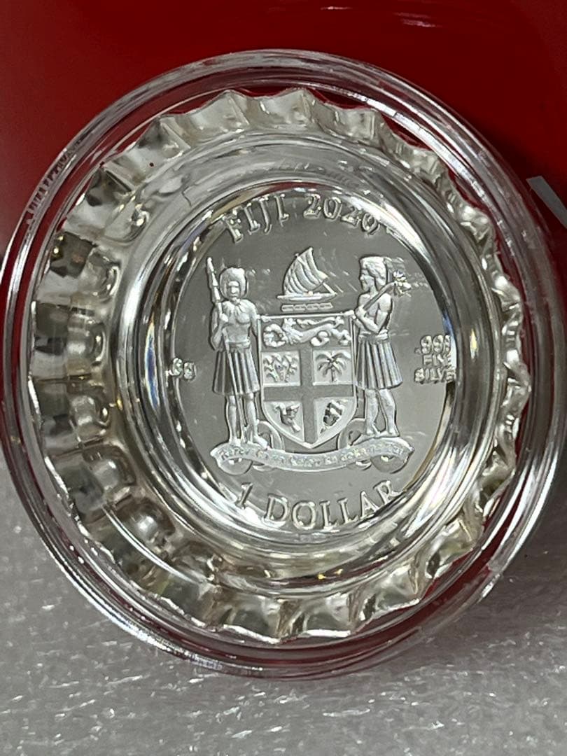 2020年　フィジー　コカ・コーラ　ボトルキャップ　ジャパンエディション　銀貨