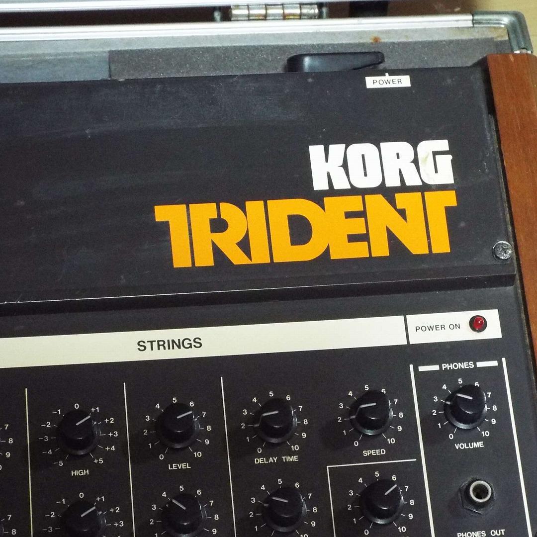 超貴重_美品_電源入らず_KORG TRIDENT 純正アルミフライトケース付