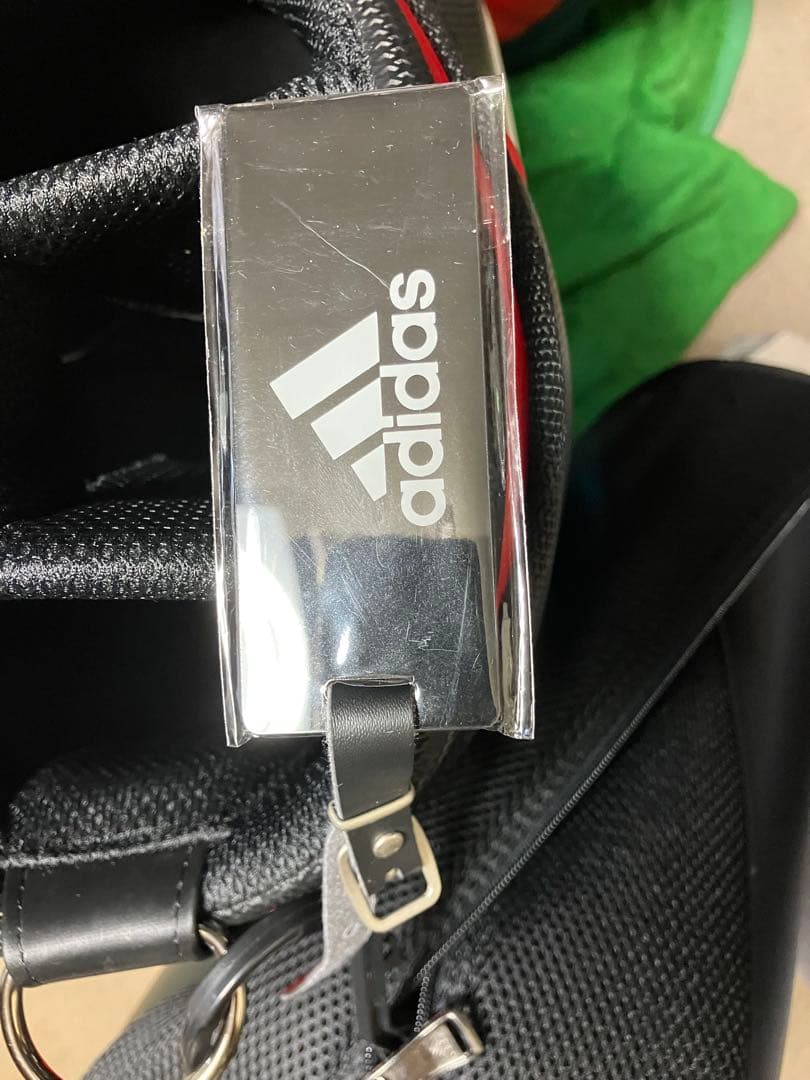アディダス adidas スリーバー ゴルフバッグ ブラック/レッド/ホワイト