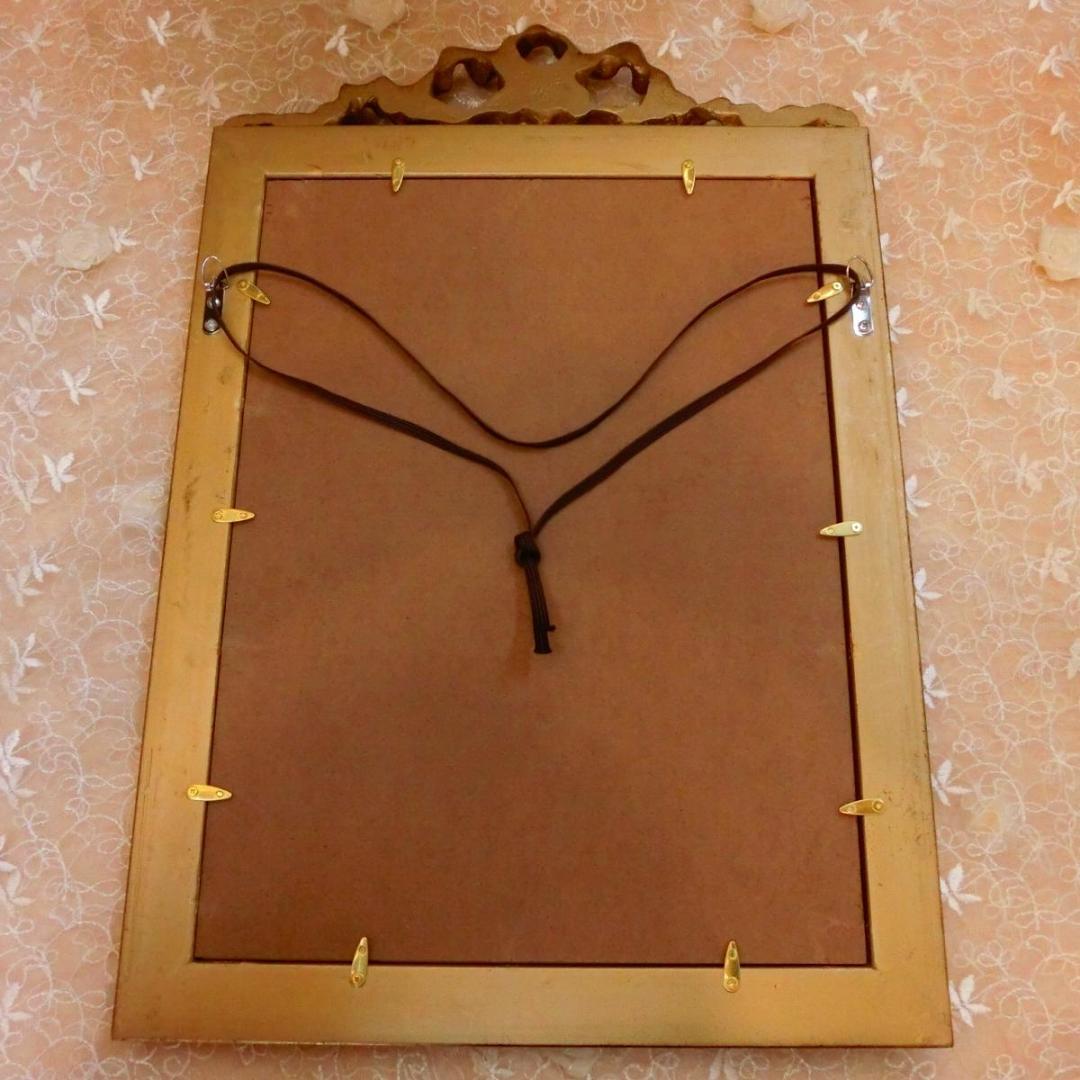 ロココ額絵　マリーアントワネットy　アンティークゴールド キャンバス印刷