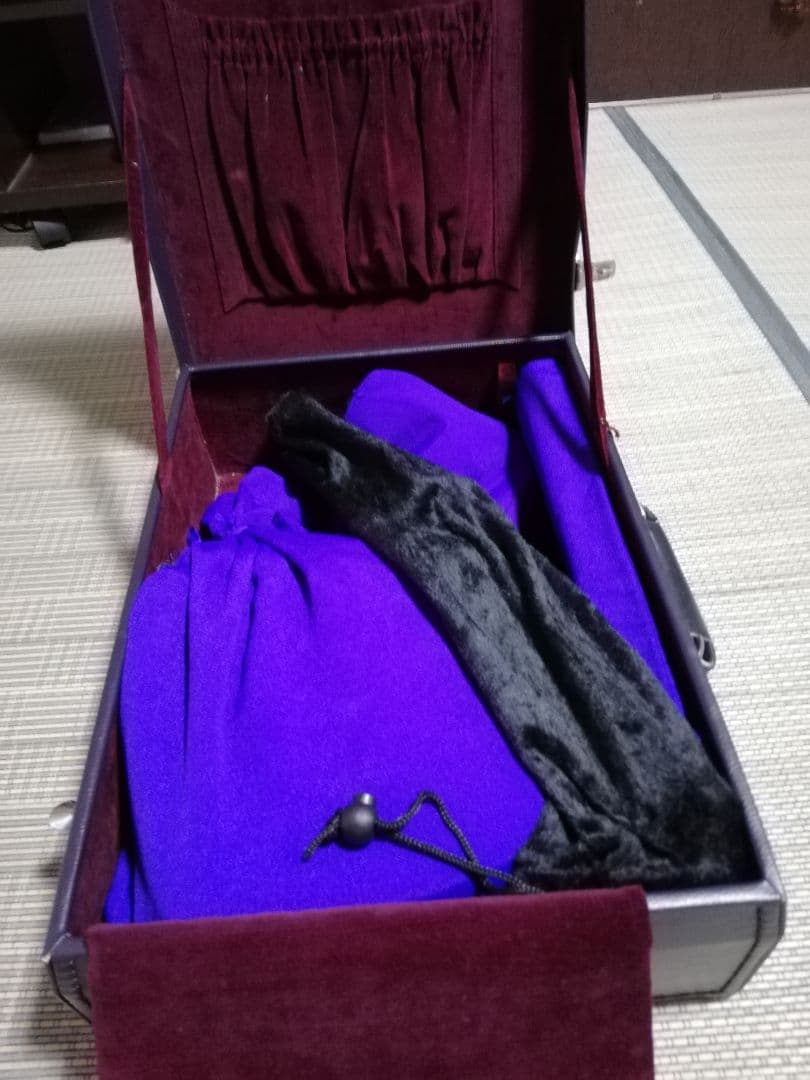 三味線本体 白黒 約90㌢短棹サイズ 付属品あり