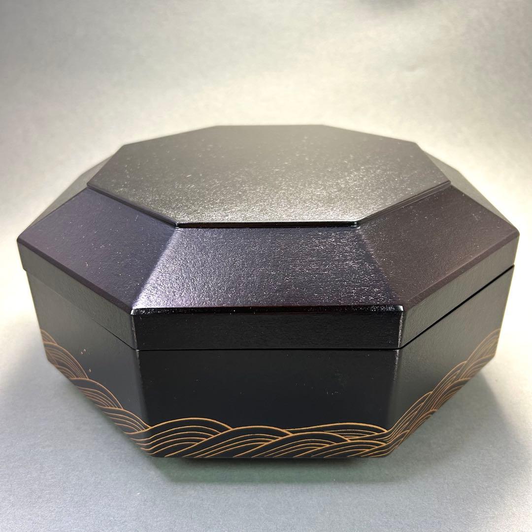 食籠　『上杉満樹　而妙斎書付』　八角食篭　蒔絵　漆器　お茶道具　書付箱　工芸品