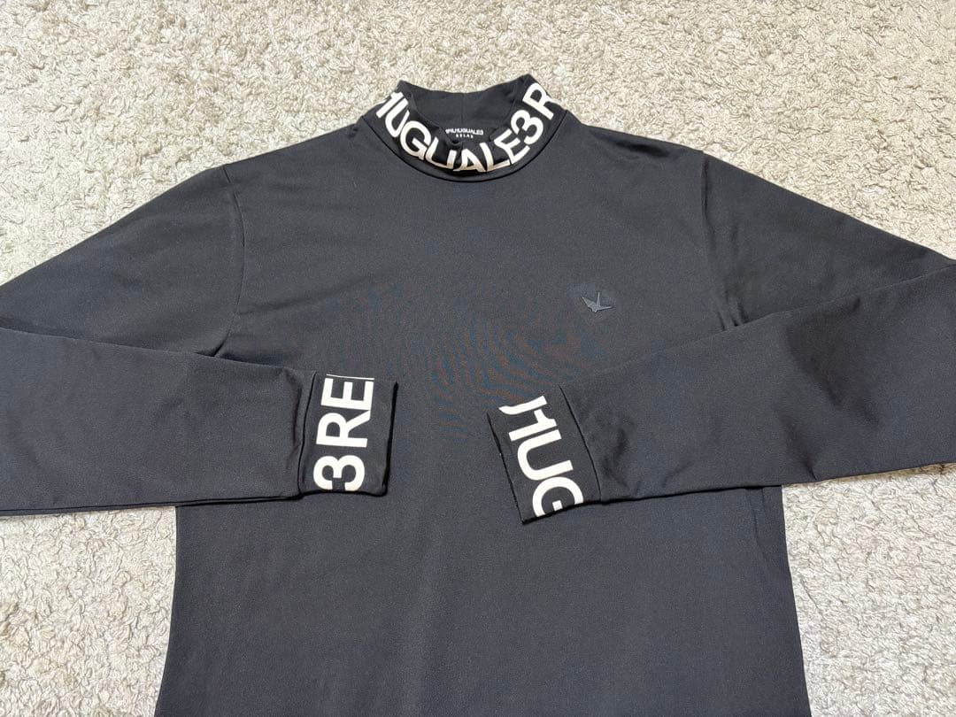 1PIU1UGUALE3⚫︎長袖モックシャツM/46ブラック