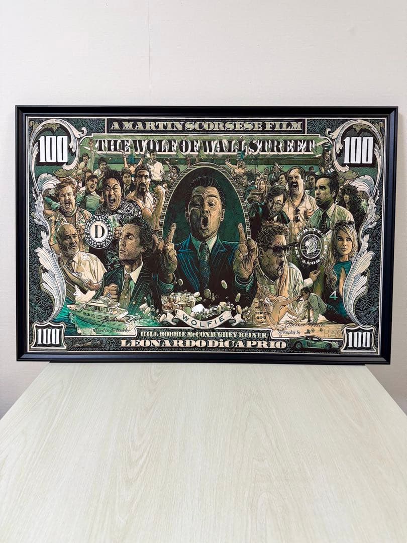 No.306フレーム付きキャンバスアート　ウルフオブウォールストリート　絵画
