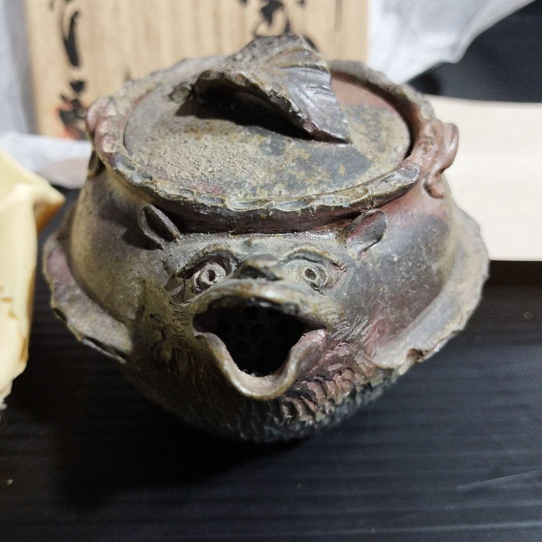 【希少】備前焼　狸宝瓶　木箱付き