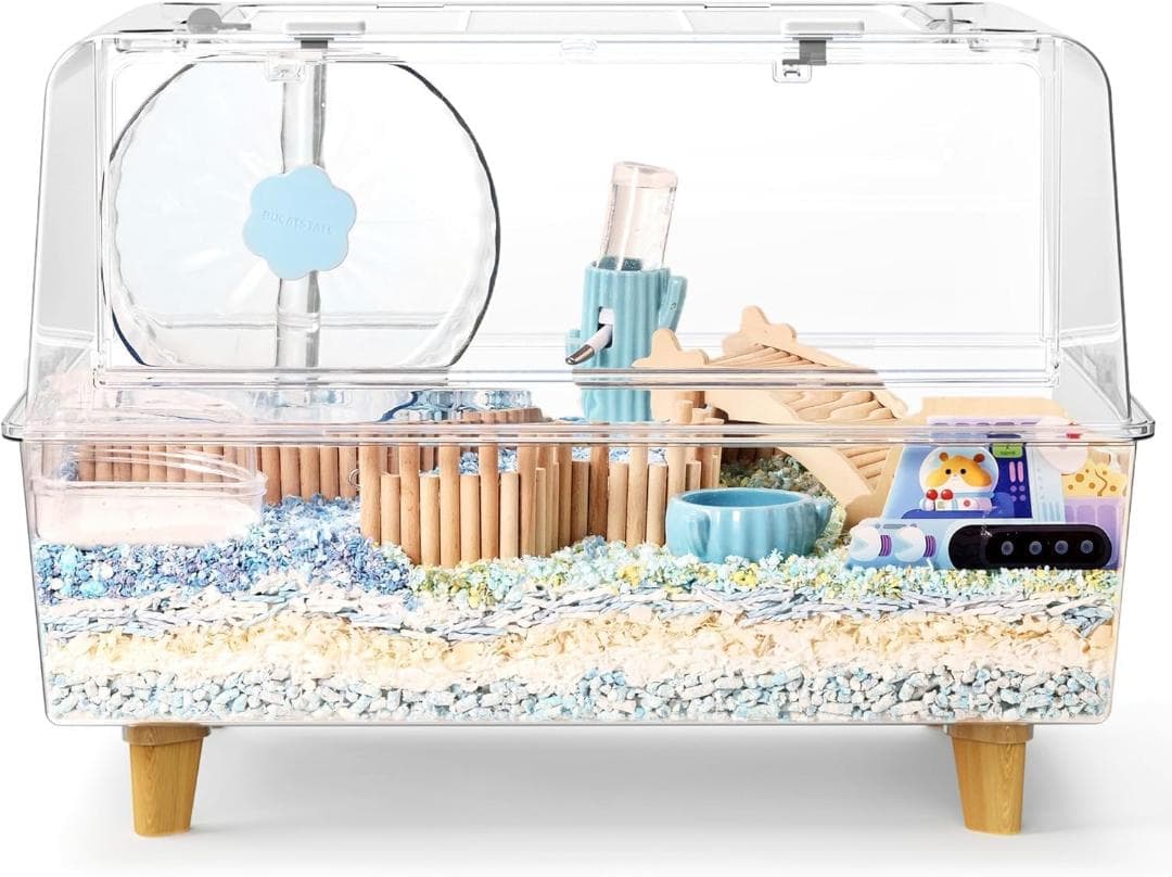 【開封済・未使用】BUCATSTATE ハムスターケージ 大型 クリアタイプ