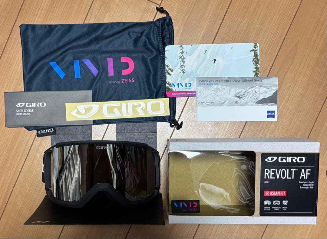 【新品未使用】GIRO REVOLT AF ゴーグル アジアンフィット