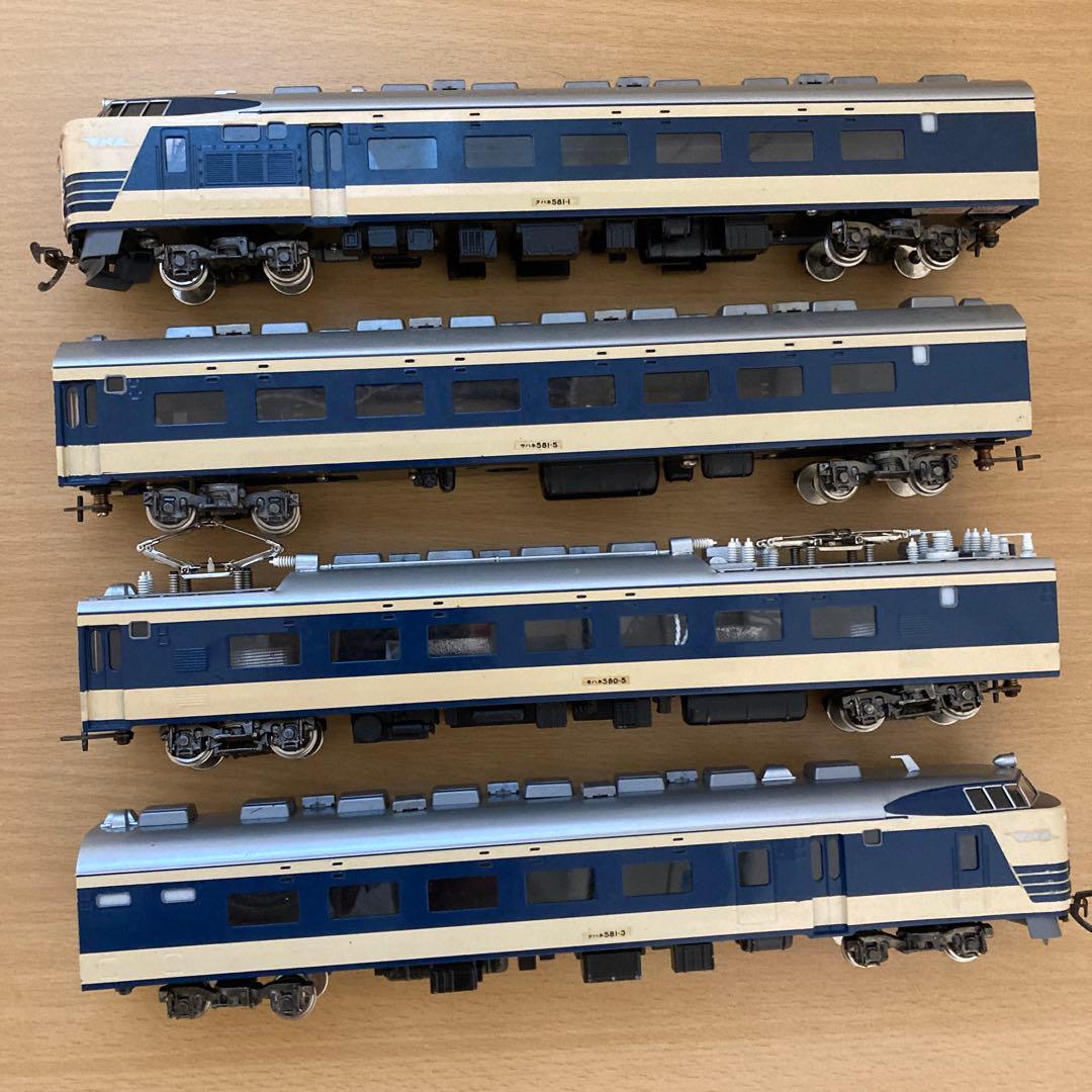 HOゲージ 鉄道模型 国鉄581系特急　4両セット