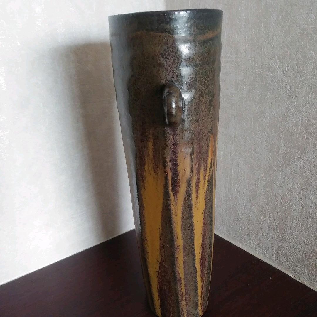 値下げしました！新品未使用⭐二代 加藤春鼎 古瀬戸花入 共箱 共布 栞 あり