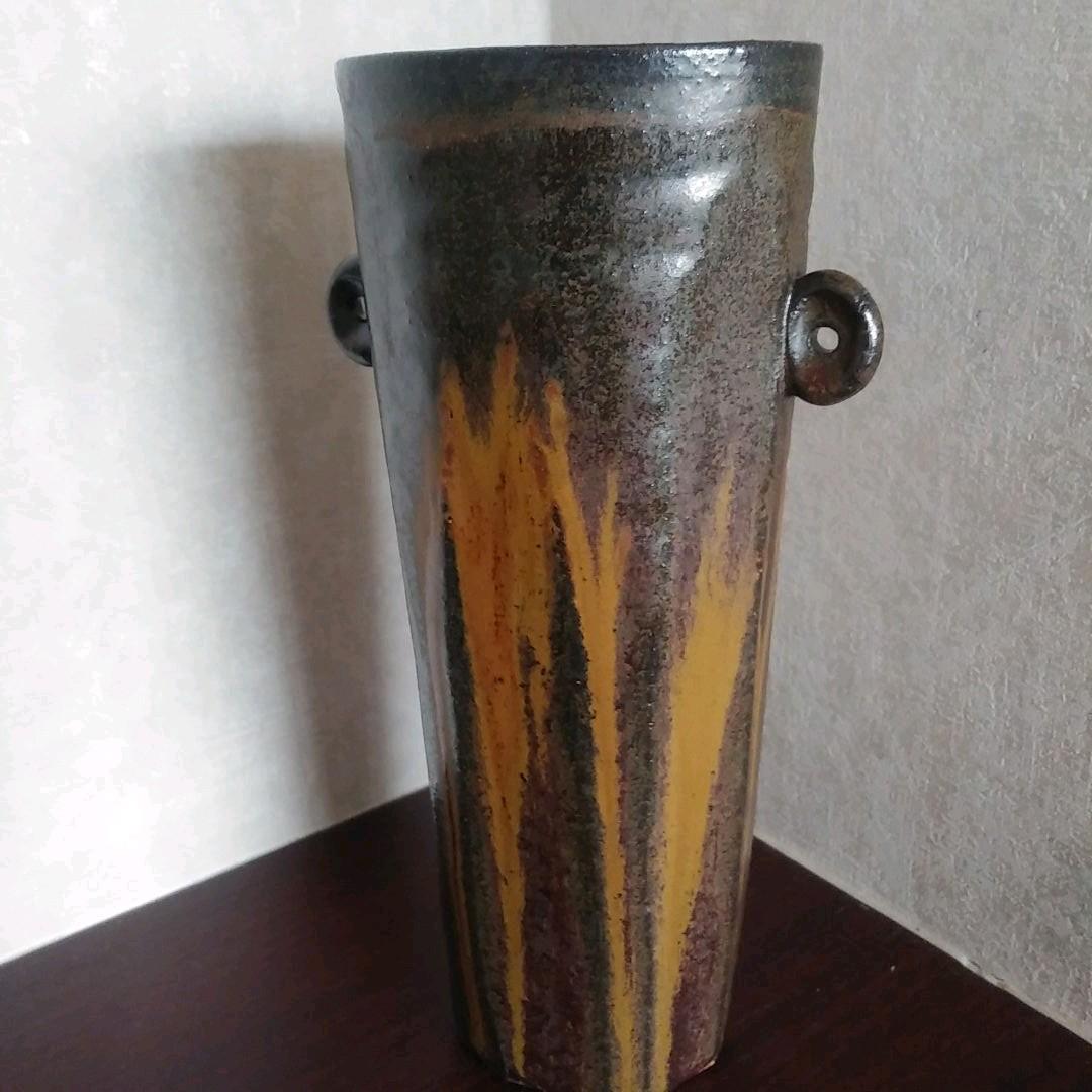 値下げしました！新品未使用⭐二代 加藤春鼎 古瀬戸花入 共箱 共布 栞 あり