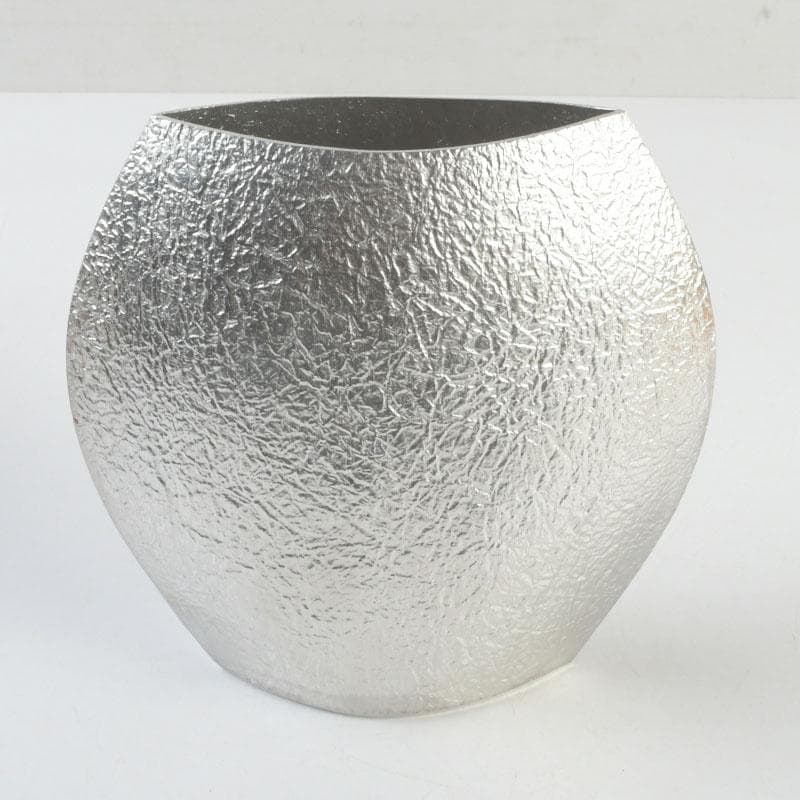 茶道具　ゆり工房　中村百合恵作　本錫製　花器　花入　共箱　V　9246