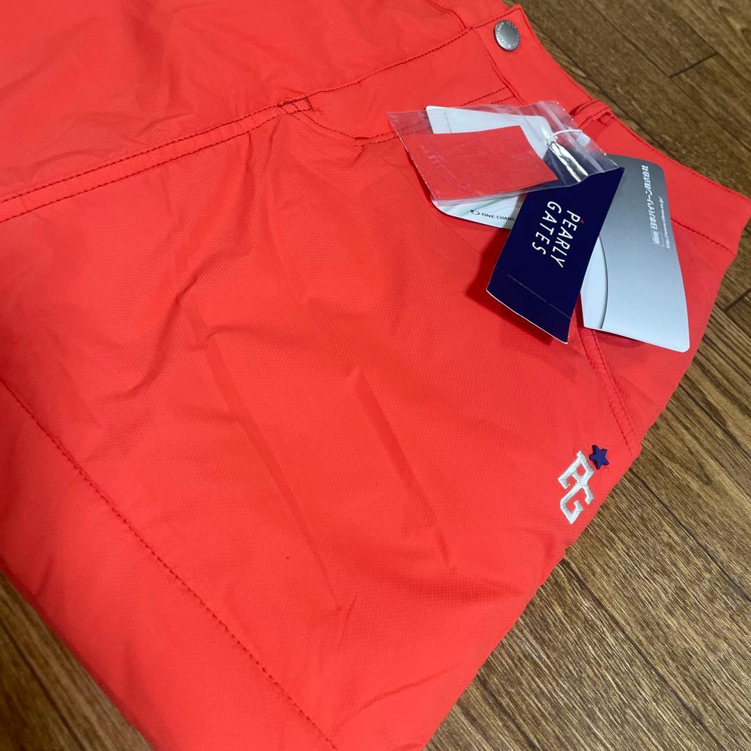 ★新品未使用タグ付き★パーリーゲイツオレンジ ゴルフスカート レディースサイズ0