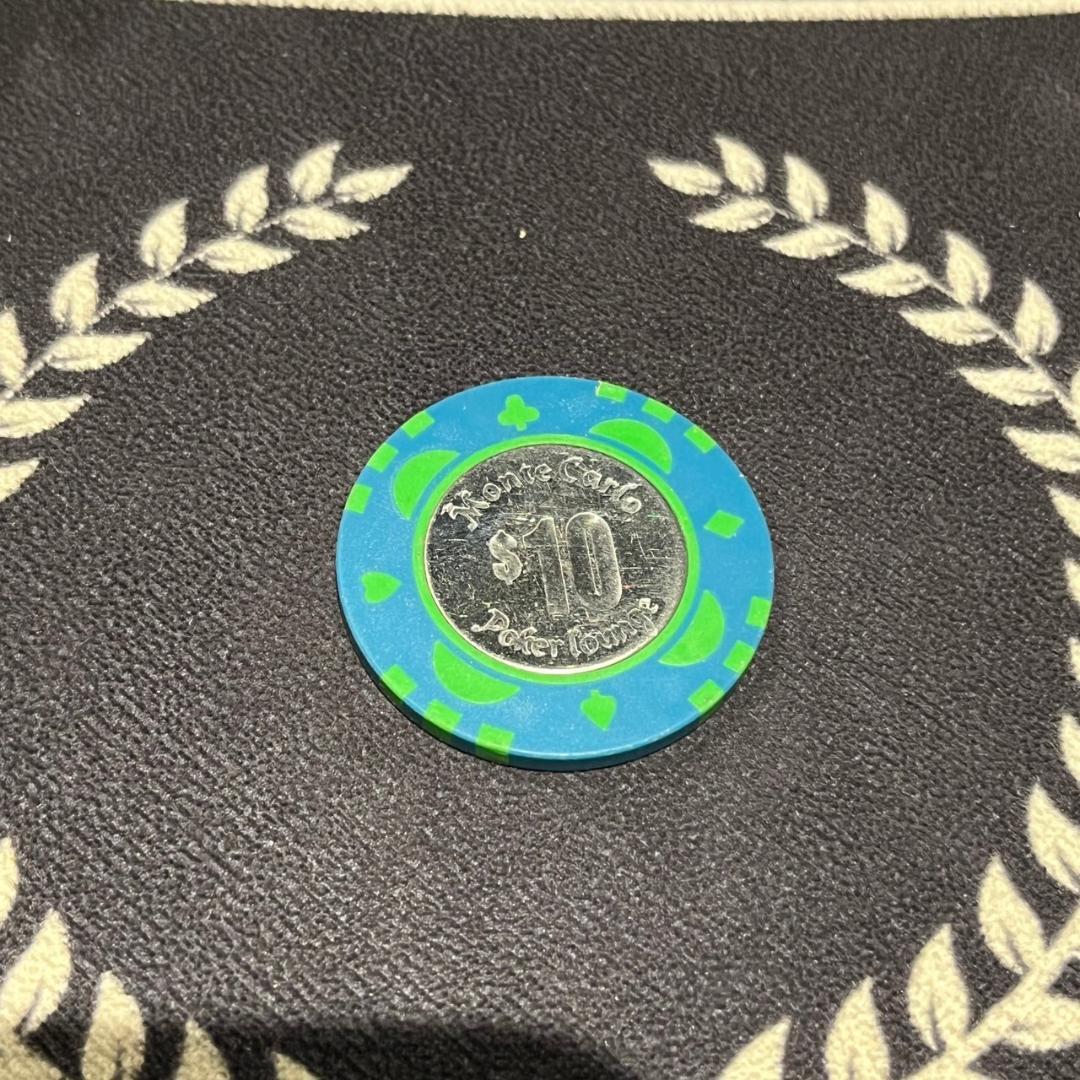 25 カジノチップ 83枚 10$ ポーカーチップ  H26年