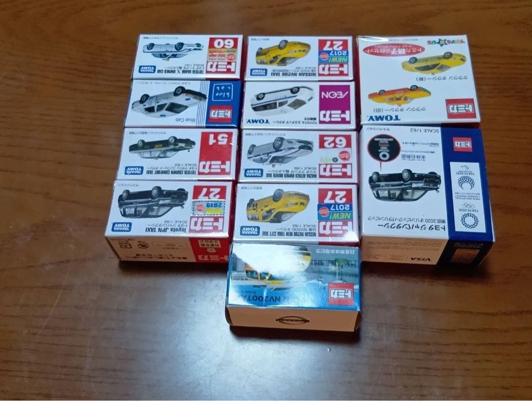 【11台セット】トミカ　赤箱　タクシー