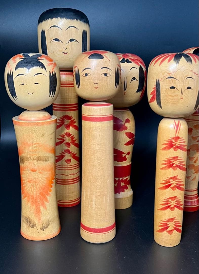 伝統こけし10本セット 会田栄治 岡崎昭一 遊佐福寿 井上ゆき子 我妻与四松ほか