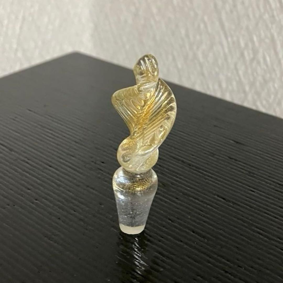 ベネチアンガラス　香水瓶　アンティーク　置物　イタリア製　手作り　ガラス細工