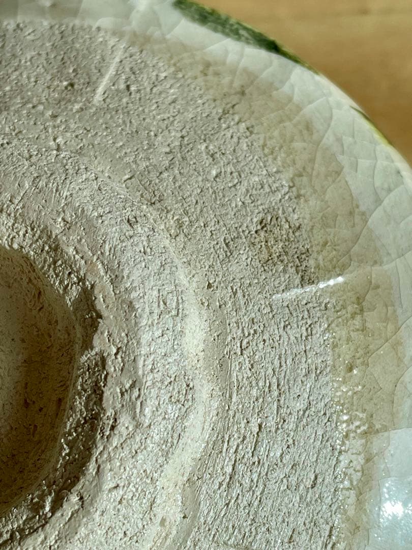 茶道具　抹茶碗　吉村楽入造 白楽　 山水紋　茶碗