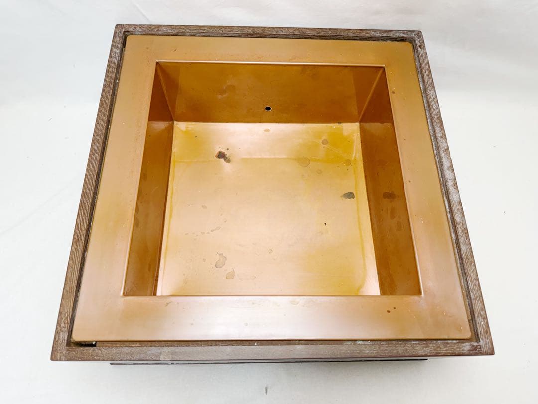 ほぼ未使用 茶道具 桑 置炉 釜 炉.置炉用炭型電熱器 3点セット 紙箱