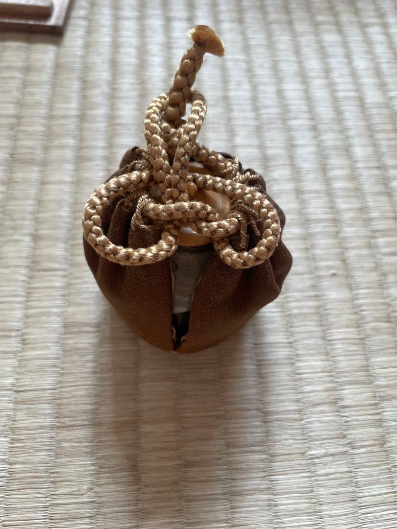 尻張茶入　銘猿若　赤星家宝物