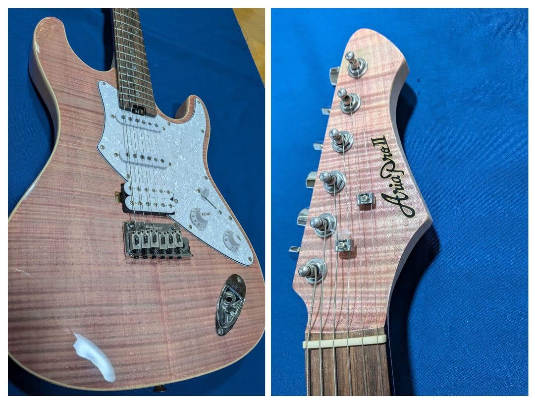 Aria Pro II 714-AE200ssPVギター ソフトケース付き