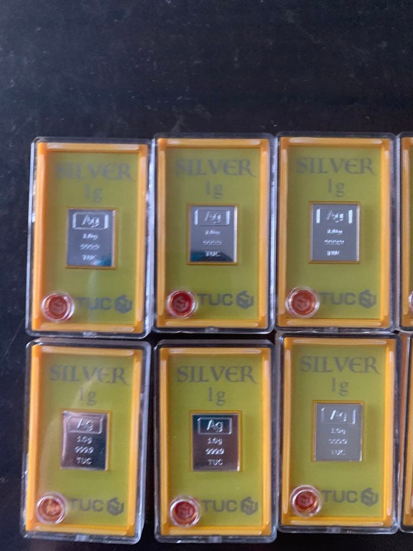 TUC 999純銀 1g バー 10個セット