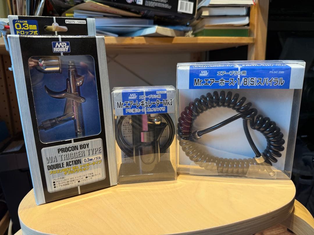 【GSIクレオス】エアブラシセット　ハンドピースとコンプレッサー他