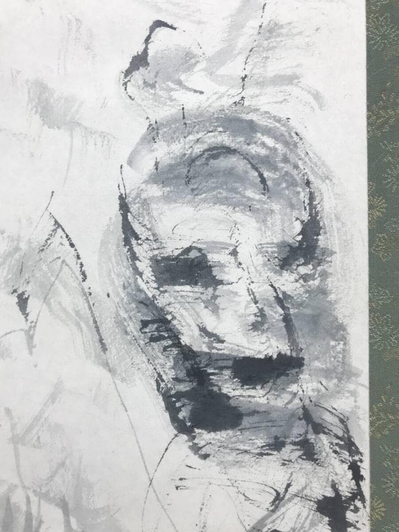 作者不詳/不動明王図/滝に不動図/仏画/滝に人物図/掛軸☆宝船☆AH-776