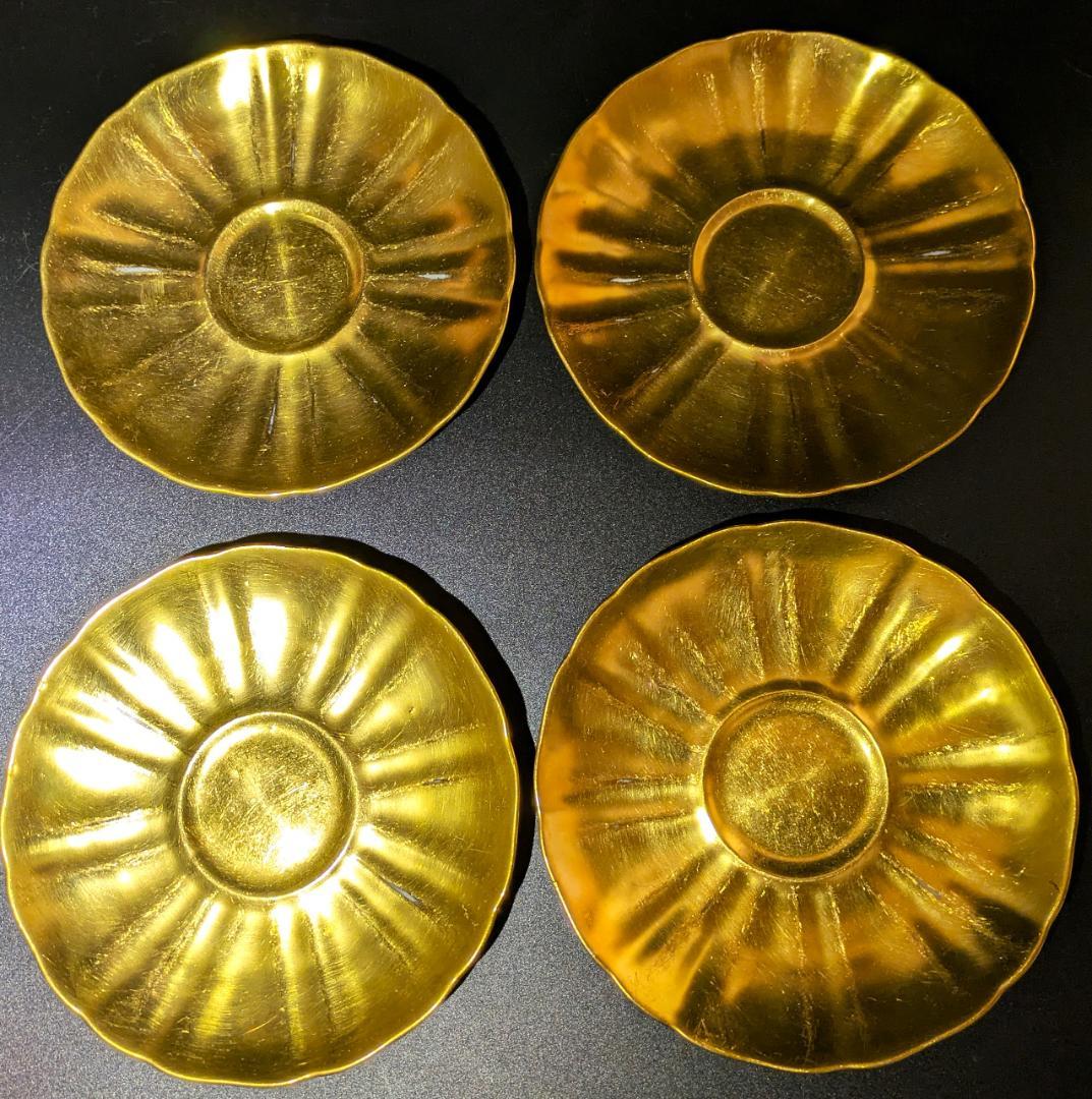 深淵なる金彩★4個セット★healey デミタスカップソーサー ゴールド