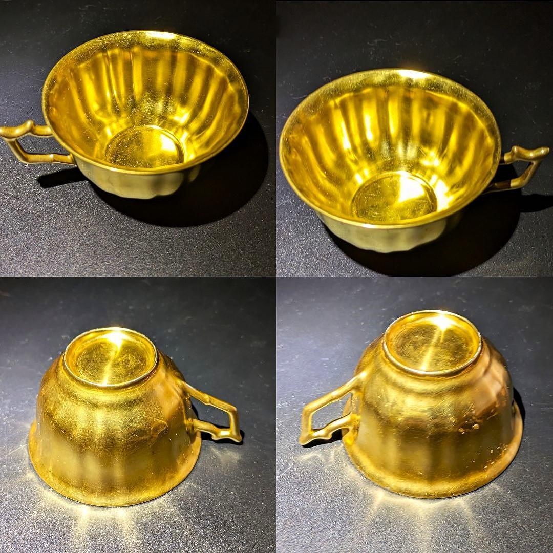 深淵なる金彩★4個セット★healey デミタスカップソーサー ゴールド