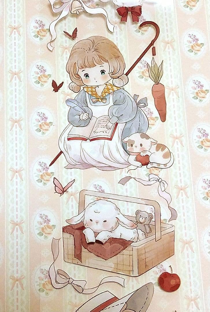 J1029＃小园与小羊(PET)鹿屿切り売り海外人物マステ女の子