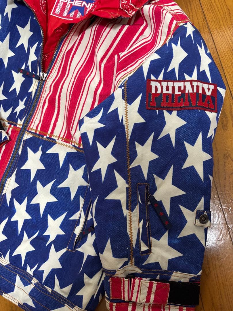 PHENIX スノボーウェア 上着 星条旗・ペイズリー柄 LL
