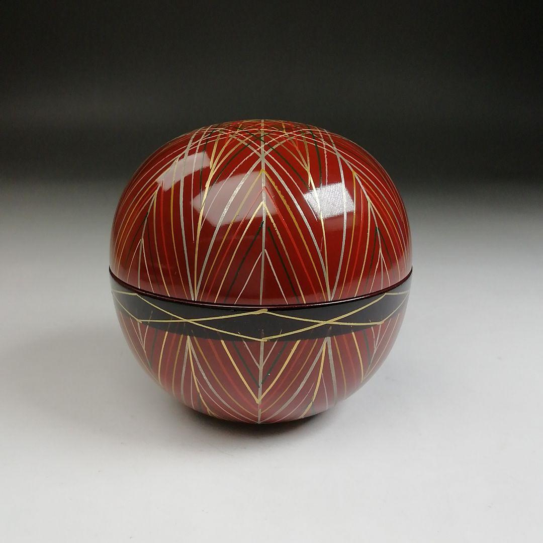 Ｔ９３１　棗　『手まり　棗』『中出光峰 作』　共箱　茶道具