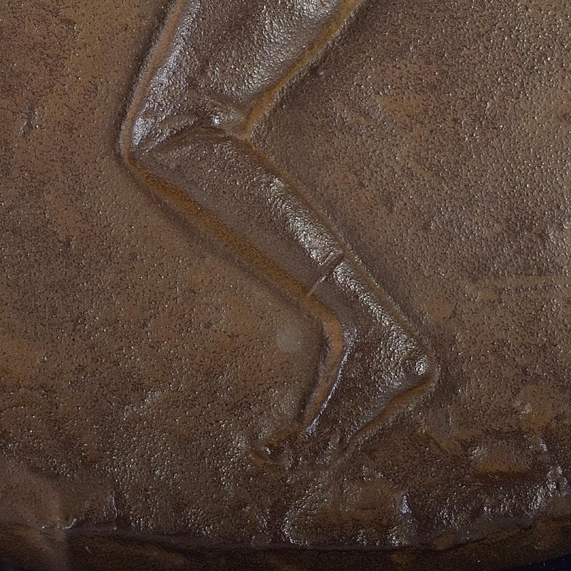 彫刻家　佐藤忠良作　銅板レリーフ　「実り」　額装　M　R8631B