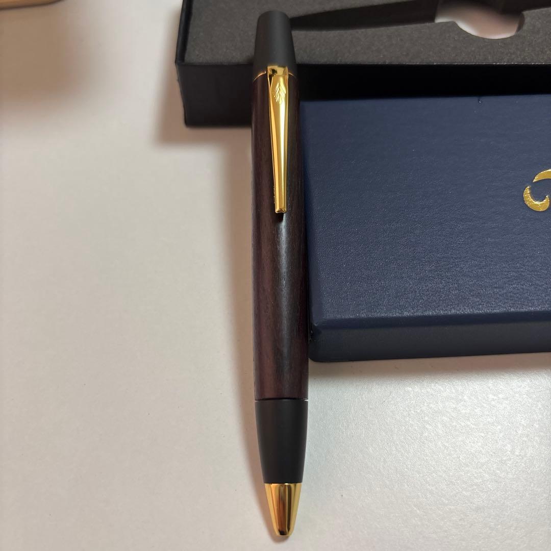 野原工芸 キングウッド ボールペン ロータリー ゴールド