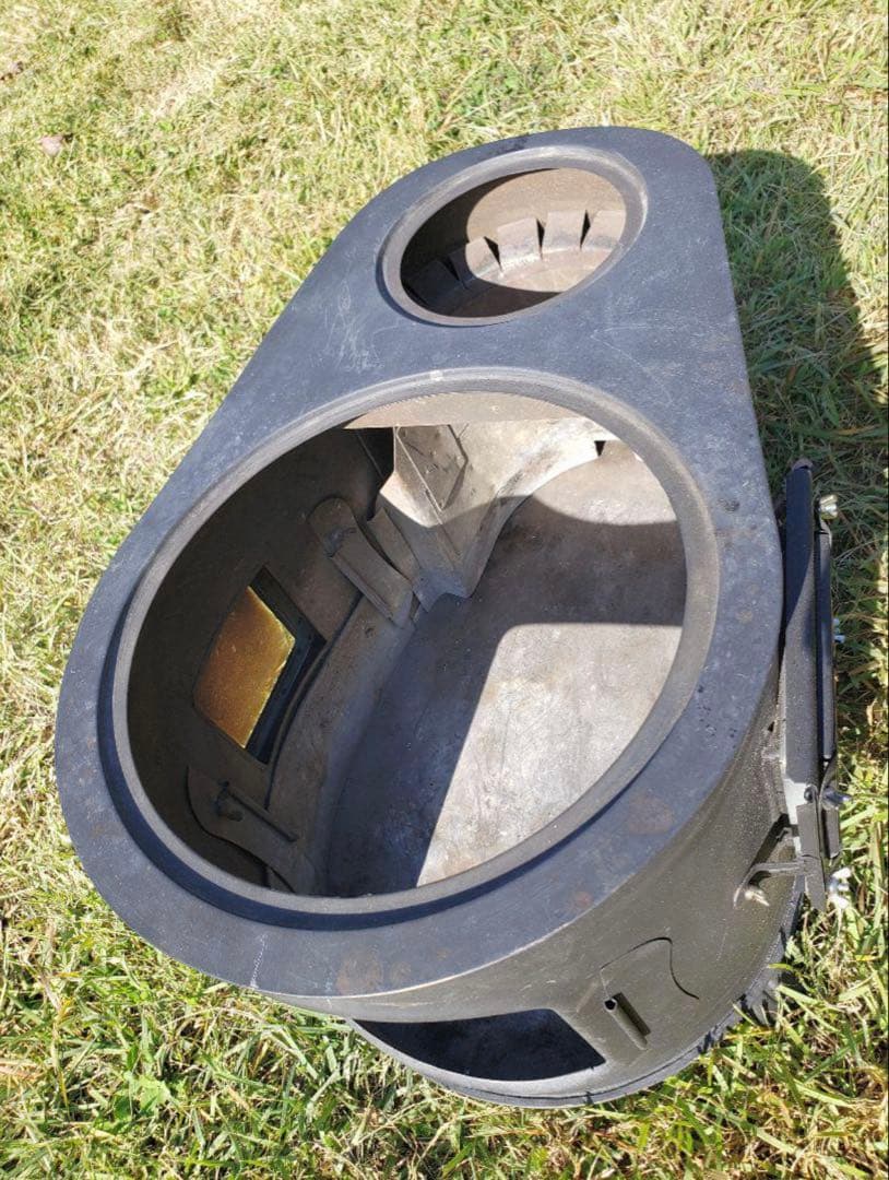 タマゴ型3面窓付薪ストーブ FIRE SIDE 小3号サイズ 新保製作所