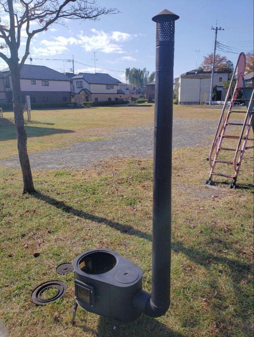 タマゴ型3面窓付薪ストーブ FIRE SIDE 小3号サイズ 新保製作所