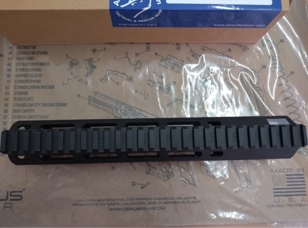 Airsoft Artisan M-Lok Mod2.1ハンドガードM4用