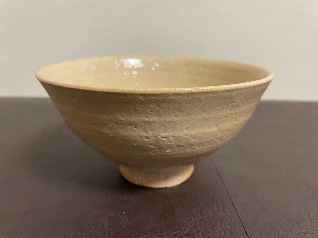 十三代坂田泥華　萩茶碗　共箱　共布　栞　茶碗　萩焼　茶道具