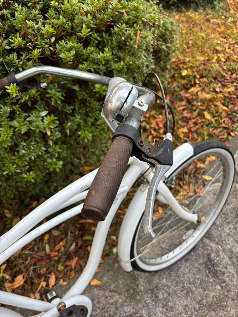 カリフォルニアスタイル ビーチクルーザー 26インチ ホワイト引取り限定