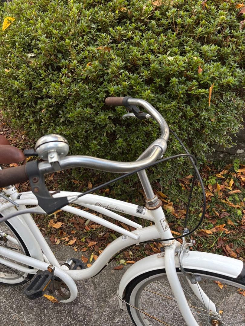 カリフォルニアスタイル ビーチクルーザー 26インチ ホワイト引取り限定