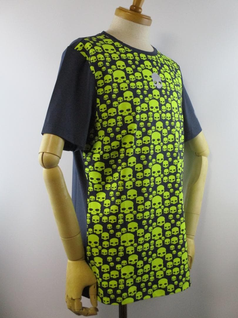 【ハイドロゲン・テニス】マルチアイコン・テックＴシャツ★XL★ネイビー×イエロー