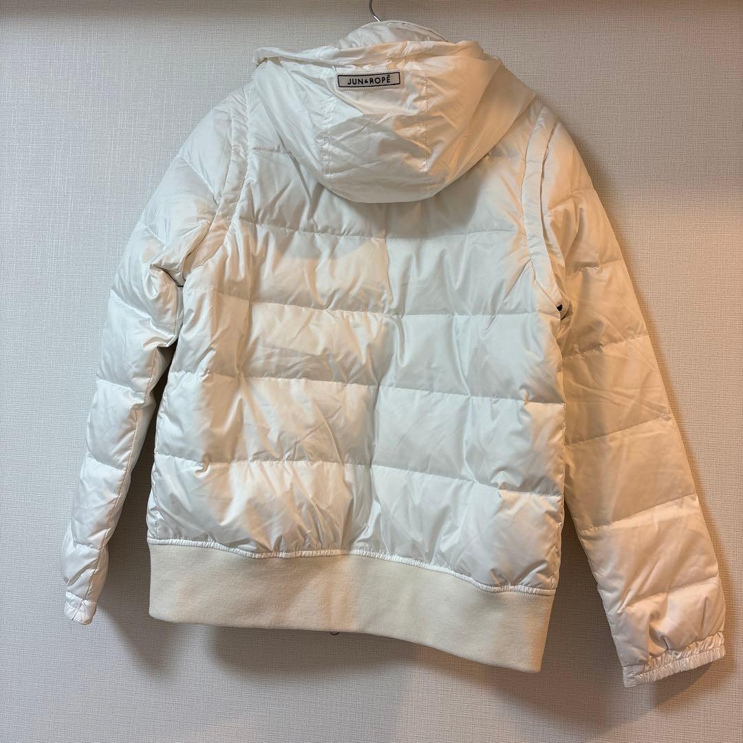 JUN & ROPE フード付きダウンジャケット　ホワイト