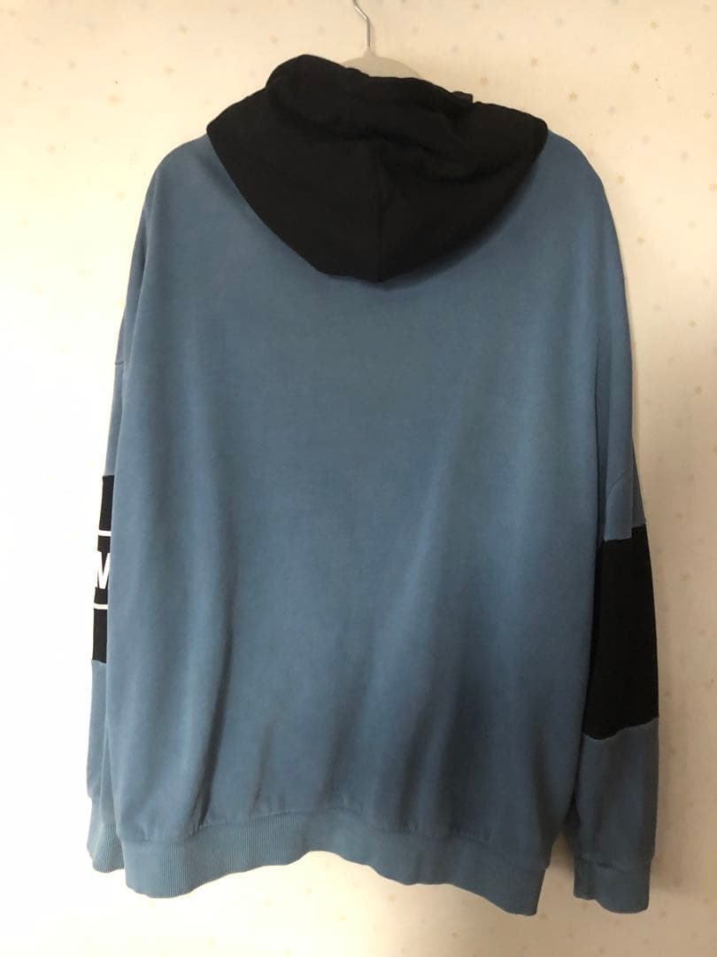 BMSGツートンジップパーカー BLUE OVERサイズ