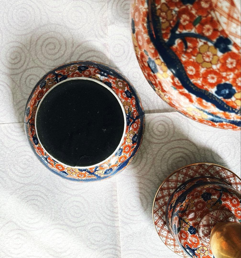 『有田焼』伝統工芸・総手描き古伊万里様式金欄手壺・陶芸作家 藤井錦彩 作